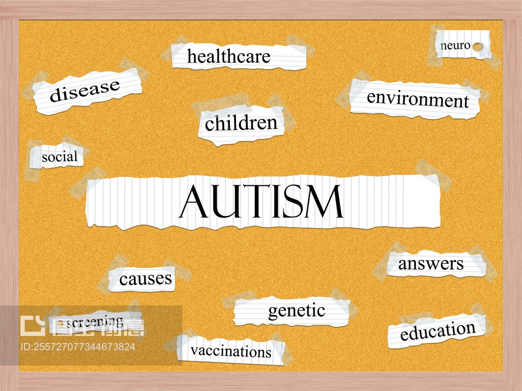 自闭症软木板单词概念 一种结构化学习方式